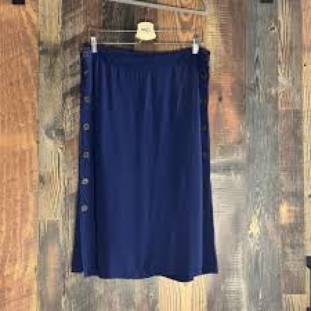 Madewell Navy blue midi skirt